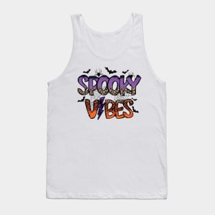 Spooky Vibes spider web Tank Top